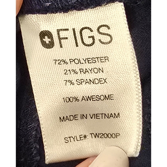 Figs High Waisted Scrub Pants Navy Size SP - Picture 10 of 11